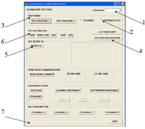 Servise Tool для iP250-355 для Windows XP