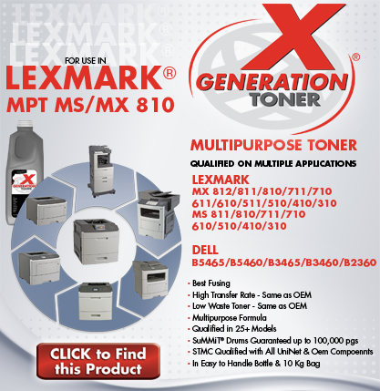новый тонер от компании юнинет для принтеров lexmark Uninet Imaging представил новый химический тонер Lexmark MS/MX 310, 410, 510, 511, 610, 611, 710, 711, 810, 811, 812, 1kg (XG MPT-MS810).