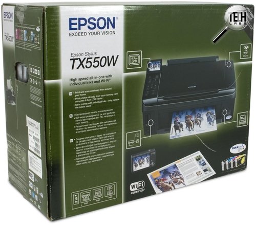Epson Stylus TX550W. Упаковка