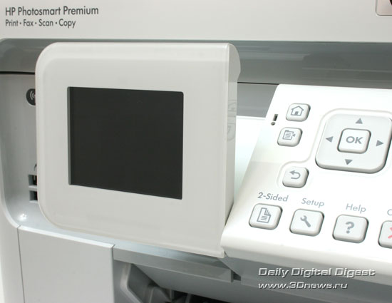 HP Photosmart Premium c309a. Экран, открытый на максимальный угол