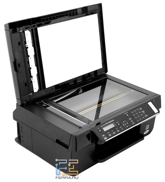 Окно сканера разделено на два сегмента, для разных способов подачи сканируемых бумаг