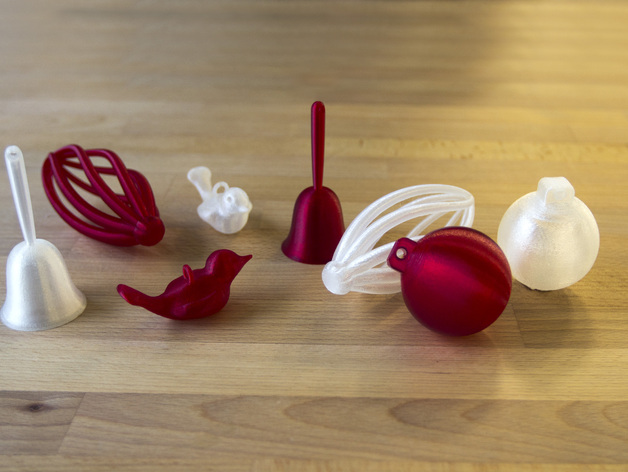 Модели ёлочных игрушек для 3D печати